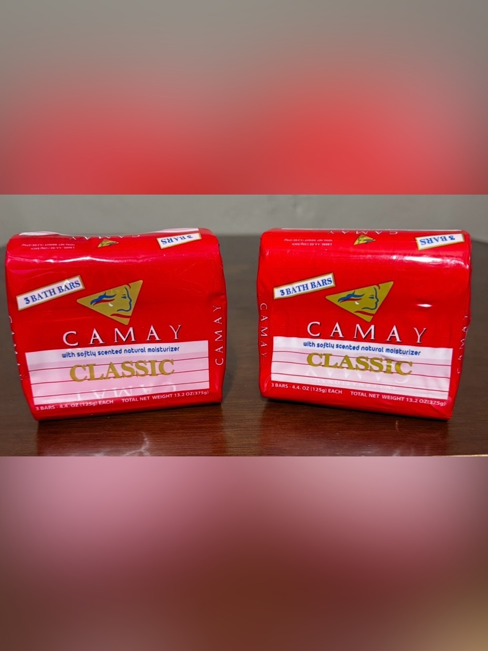 Camay Classic Pink Soap Softly Scented Moisturizing Beauty Bath Bars X 6